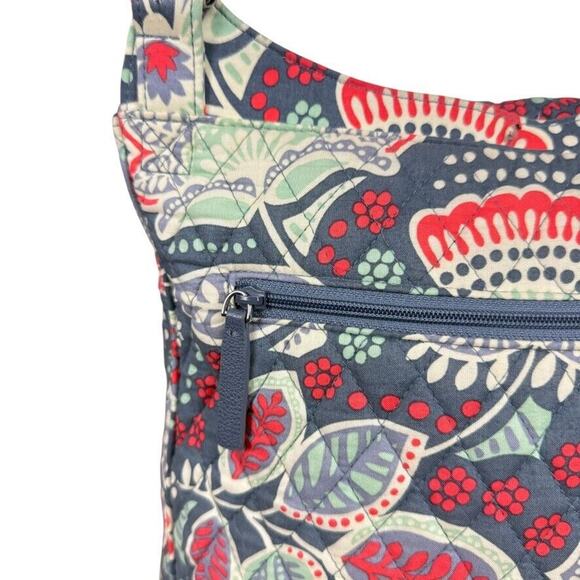 Vera Bradley Nomadic Floral Quilted Crossbody Purse Handbag Shoulder Bag Gray - Picture 7 of 16
